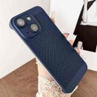 For iPhone 14 Frameless Oil Spray PC Cooling Phone Case(Blue) - 1