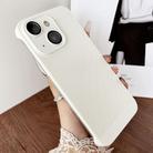 For iPhone 13 Frameless Oil Spray PC Cooling Phone Case(White) - 1