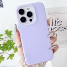 For iPhone 16 Pro Max PC Hybrid Liquid Silicone Jelly Phone Case(Light Purple) - 1