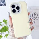 For iPhone 16 Pro Max PC Hybrid Liquid Silicone Jelly Phone Case(Light Yellow) - 1