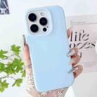 For iPhone 16 Pro PC Hybrid Liquid Silicone Jelly Phone Case(Light Blue) - 1