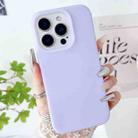 For iPhone 16 Pro PC Hybrid Liquid Silicone Jelly Phone Case(Light Purple) - 1