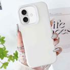 For iPhone 16 Plus PC Hybrid Liquid Silicone Jelly Phone Case(White) - 1