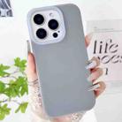 For iPhone 15 Pro Max PC Hybrid Liquid Silicone Jelly Phone Case(Grey) - 1