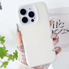 For iPhone 15 Pro Max PC Hybrid Liquid Silicone Jelly Phone Case(White) - 1