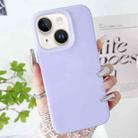 For iPhone 15 Plus PC Hybrid Liquid Silicone Jelly Phone Case(Light Purple) - 1