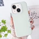 For iPhone 15 Plus PC Hybrid Liquid Silicone Jelly Phone Case(Light Green) - 1