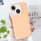 For iPhone 15 Plus PC Hybrid Liquid Silicone Jelly Phone Case(Orange) - 1