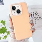 For iPhone 14 PC Hybrid Liquid Silicone Jelly Phone Case(Orange) - 1