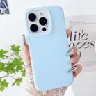 For iPhone 13 Pro Max PC Hybrid Liquid Silicone Jelly Phone Case(Light Blue) - 1