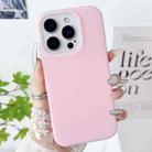 For iPhone 13 Pro PC Hybrid Liquid Silicone Jelly Phone Case(Pink) - 1