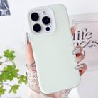 For iPhone 13 Pro PC Hybrid Liquid Silicone Jelly Phone Case(Light Green) - 1