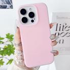 For iPhone 12 Pro PC Hybrid Liquid Silicone Jelly Phone Case(Pink) - 1