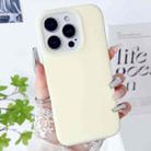 For iPhone 12 Pro Max PC Hybrid Liquid Silicone Jelly Phone Case(Light Yellow) - 1