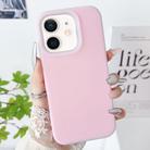 For iPhone 11 PC Hybrid Liquid Silicone Jelly Phone Case(Pink) - 1