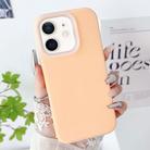 For iPhone 11 PC Hybrid Liquid Silicone Jelly Phone Case(Orange) - 1