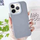 For iPhone 11 Pro PC Hybrid Liquid Silicone Jelly Phone Case(Grey) - 1