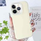 For iPhone 11 Pro PC Hybrid Liquid Silicone Jelly Phone Case(Light Yellow) - 1