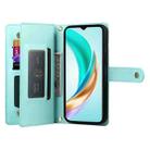 For Honor X6b Nine Card-slot Zipper Wallet Bag Leather Phone Case(Mint Green) - 3