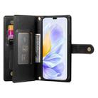 For Honor X8c 4G Nine Card-slot Zipper Wallet Bag Leather Phone Case(Black) - 3