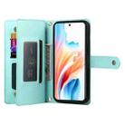 For Honor X6c 4G / X5b / X5b Plus Nine Card-slot Zipper Wallet Bag Leather Phone Case(Mint Green) - 3