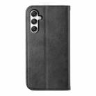 For Samsung Galaxy M35 Cubic Grid Calf Texture Magnetic Leather Phone Case(Black) - 3
