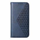 For Samsung Galaxy M35 Cubic Grid Calf Texture Magnetic Leather Phone Case(Blue) - 2
