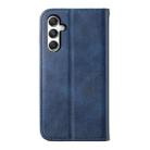 For Samsung Galaxy M35 Cubic Grid Calf Texture Magnetic Leather Phone Case(Blue) - 3