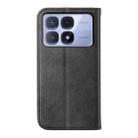 For Redmi K70 Ultra Cubic Grid Calf Texture Magnetic Leather Phone Case(Black) - 3