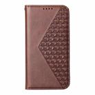 For Redmi K70 Ultra Cubic Grid Calf Texture Magnetic Leather Phone Case(Brown) - 2