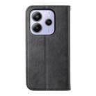 For Redmi Note 14 4G 164.84mm Cubic Grid Calf Texture Magnetic Leather Phone Case(Black) - 3