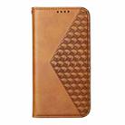 For Redmi A5 4G 171.7mm / Xiaomi Poco C71 Cubic Grid Calf Texture Magnetic Leather Phone Case(Yellow) - 2
