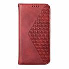 For Redmi A5 4G 171.7mm / Xiaomi Poco C71 Cubic Grid Calf Texture Magnetic Leather Phone Case(Red) - 2