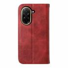 For Redmi A5 4G 171.7mm / Xiaomi Poco C71 Cubic Grid Calf Texture Magnetic Leather Phone Case(Red) - 3