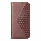 For Redmi A5 4G 171.7mm / Xiaomi Poco C71 Cubic Grid Calf Texture Magnetic Leather Phone Case(Brown) - 2