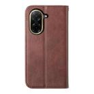 For Redmi A5 4G 171.7mm / Xiaomi Poco C71 Cubic Grid Calf Texture Magnetic Leather Phone Case(Brown) - 3