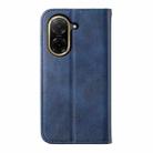 For Redmi A5 4G 171.7mm / Xiaomi Poco C71 Cubic Grid Calf Texture Magnetic Leather Phone Case(Blue) - 3