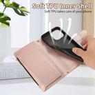 For iPhone 15 Pro Max Rhombic Zipper Wallet Leather Phone Case(Rose Gold) - 3