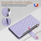 For iPhone 15 Pro Rhombic Zipper Wallet Leather Phone Case(Purple) - 2