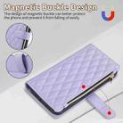 For iPhone 7 / 8 / SE 2022 Rhombic Zipper Wallet Leather Phone Case(Purple) - 3