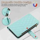 For iPhone 7 / 8 / SE 2022 Rhombic Zipper Wallet Leather Phone Case(Cyan) - 3