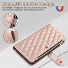 For iPhone 7 / 8 / SE 2022 Rhombic Zipper Wallet Leather Phone Case(Rose Gold) - 3