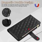 For iPhone 7 / 8 / SE 2022 Rhombic Zipper Wallet Leather Phone Case(Black) - 3