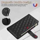 For iPhone 13 Pro Max Rhombic Zipper Wallet Leather Phone Case(Black) - 3