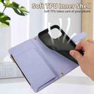 For iPhone 13 mini Rhombic Zipper Wallet Leather Phone Case(Purple) - 3