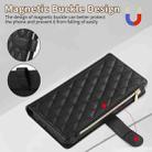 For iPhone 12 / 12 Pro Rhombic Zipper Wallet Leather Phone Case(Black) - 2