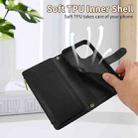 For iPhone 12 / 12 Pro Rhombic Zipper Wallet Leather Phone Case(Black) - 3