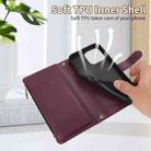 For iPhone 12 Pro Max Rhombic Zipper Wallet Leather Phone Case(Deep Purple) - 3