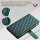 For iPhone 11 Pro Max Rhombic Zipper Wallet Leather Phone Case(Green) - 2