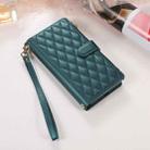 For iPhone 7 Plus / 8 Plus Rhombic Zipper Wallet Leather Phone Case(Green) - 2